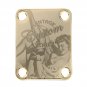 Engraved Guitar Joint/Heel Neck Plate, Gold (Standard 4 Bolt) Vintage Pinup Custom SRS (G2030)