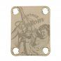 Engraved Guitar Joint/Heel Neck Plate, Gold (Standard 4 Bolt) Vintage Pinup Custom SRS (G2030)