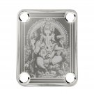 Engraved Guitar Joint/Heel Neck Plate, Chrome (Standard 4 Bolt) The Divine Lord Ganesha (C2102)