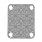 Engraved Guitar Joint/Heel Neck Plate, Chrome (Standard 4 Bolt) Trellis Pattern 2 (C2009)