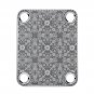Engraved Guitar Joint/Heel Neck Plate, Chrome (Standard 4 Bolt) Trellis Pattern 2 (C2009)