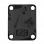 Engraved Guitar Joint/Heel Neck Plate, Black (Standard 4 Bolt) One Pair Ace Of Spades (B2122)