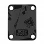 Engraved Guitar Joint/Heel Neck Plate, Black (Standard 4 Bolt) One Pair Ace Of Spades (B2122)