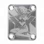 Engraved Guitar Joint/Heel Neck Plate, Chrome (Standard 4 Bolt) Limited USA Custom Pinup (C2007)