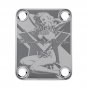 Engraved Guitar Joint/Heel Neck Plate, Chrome (Standard 4 Bolt) Limited USA Custom Pinup (C2007)