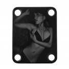 Engraved Guitar Joint/Heel Neck Plate, Black (Standard 4 Bolt) Curves of Female Form (B2090)