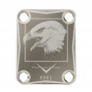 Engraved Guitar Joint/Heel Neck Plate, Nickel (Standard 4 Bolt) Custom Shop 0001 Eagle (N2081)