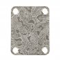 Engraved Guitar Joint/Heel Neck Plate, Nickel (Standard 4 Bolt) Paisley Scroll Pattern (N2135)