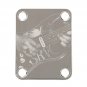 Engraved Guitar Joint/Heel Neck Plate, Nickel (Standard 4 Bolt) The Legends Tribute #003 (N2101)