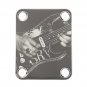 Engraved Guitar Joint/Heel Neck Plate, Nickel (Standard 4 Bolt) The Legends Tribute #003 (N2101)