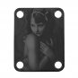Engraved Guitar Joint/Heel Neck Plate, Black (Standard 4 Bolt) Classic Hollywood Beauty (B2114)