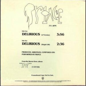 Prince Delirious Promo12"" Single