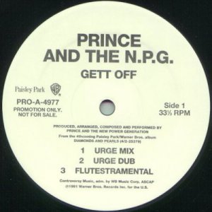 Prince and The N.P.G. Gett Off Promo12"" Singl