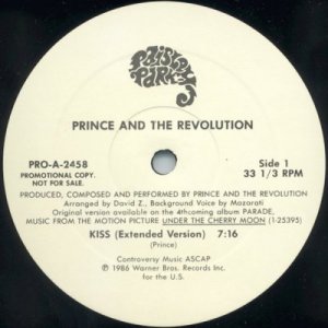 Prince and The Revolution Kiss Promo12"" Singl