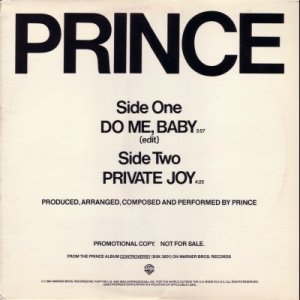 Prince Do Me, Baby Promo12"" Single