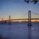 San Francisco - Oakland Bridge at Sunset  U.S.A  1966