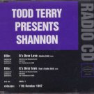 Todd Terry Presents Shannon - It's Over Love - UK Promo CD Single Todd Terry Presents Shannon - It's Over Love - UK Promo CD Single