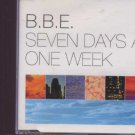 B.B.E. - Seven Days And One Week - UK  CD Single