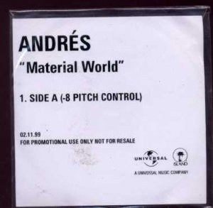 Andres - Material World - UK Promo  CD Single
