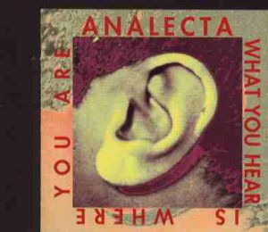 Analecta - What You Hear Is Where You Are - Holland  CD