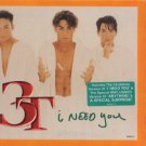 3T - I Need You - UK  CD Single