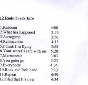 12 Rods - 12 track album promo - UK Promo CD