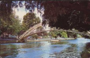 The Supension Bridge BEDFORD Postcard