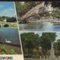 BEDFORD 3 Views - War Memorial - The Bridge - The Suspension Bridge Postcard