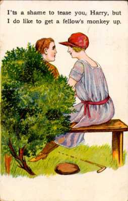 It's a shame to tease you UK COMIC Postcard 1922