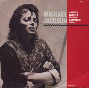 Michael Jackson with Sideah Garrett  I Just Can't Stop Loving You - UK 7" Single