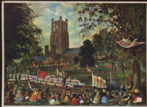 The luncheon in the Dean`s Pasture Postcard Princess Alexandra of Denmark