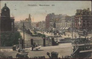 PICCADILY Manchester Postcard 1904 Hunt's Series