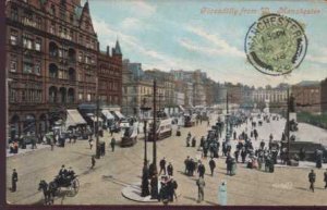 PICCADILLY from W.Manchester 1908 Postcard Valentine Series