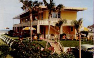 "The DEAUVILLE"  Daytona Beach FL USA  Postcard 1954 no 71802