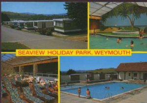Seaview Holiday Park ,Weymouth Dorset Postcard 1985 Salmon