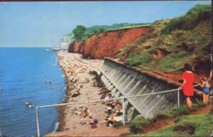 Blue Anchor Beach , Somerset Postcard 1982