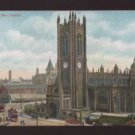 Cathedral  Manchester Postcard Trams