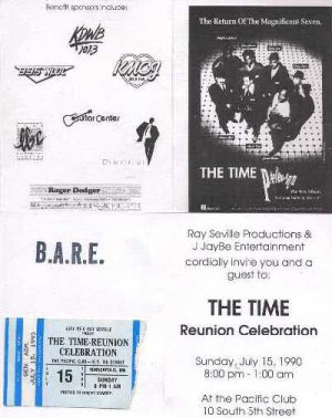 The Time - Ticket - Time Reunion Show - USA   Ticket -   ex