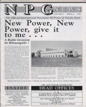 Prince - N.P.G. News - Vol 2 Issue 1 - UK   Fanzine -   ex