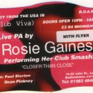 Rosie Gaines - Flyer - Rosie Gaines - UK   Flyer -   M