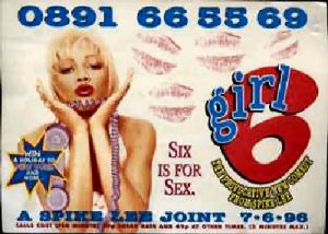 Prince, Spike Lee - Sticker - Girl 6 - USA   Sticker -   ex