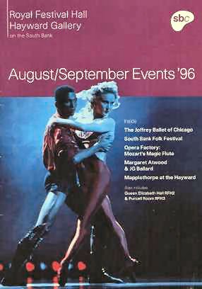 Joffrey Ballet - Tour Book - Program of Events Aug/Sept 96 - UK   Program -   m