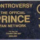 Prince - Membership Card for Controversy Fanclub - UK   Fanzine -   ex