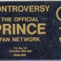 Prince - Membership Card for Controversy Fanclub - UK   Fanzine -   ex