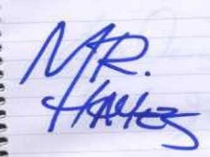 Mr Hayes - Autograph - Mr Hayes - UK   Memorabillia -   m