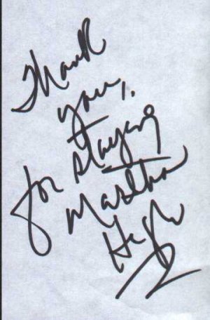 Martha Harvin - Autograph - Martha Harvin - USA   Memorabillia -   m