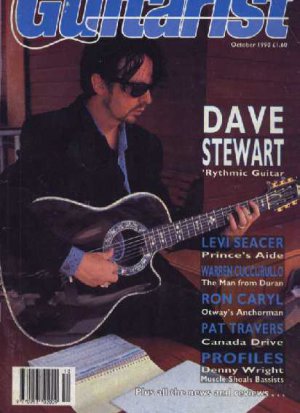 Dave Stewart, Levi Seacer, Ron Caryl, Pat Travers - Guitarist Oct 1990 - UK   Ma