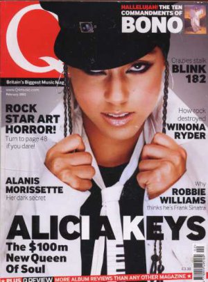 Alicia Keys, Alanis Morrisette, Robbie Williams, Blink 182 - Q Magazine -Februar