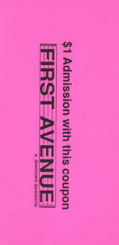 Various - Flyer - First Avenue - USA   Flyer -   m