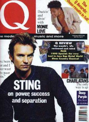 Prince, Sting, Charlatans, Monie Love, Deep Purple - Q Magazine - Feb 1991 - UK